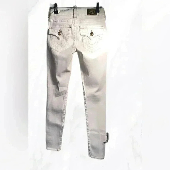 True religion “Serena” skinny white and gold jeans 25 - Picture 3 of 5